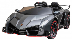 Masinuta electrica 4 x 4 Premier Lamborghini Veneno, 12V, roti cauciuc EVA, scaun piele ecologica, argintiu [1]