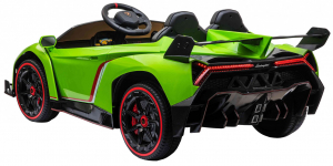 Masinuta electrica 4 x 4 Premier Lamborghini Veneno, 12V, roti cauciuc EVA, scaun piele ecologica, verde [4]