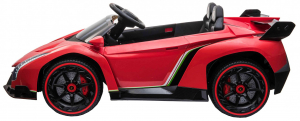 Masinuta electrica 4 x 4 Premier Lamborghini Veneno, 12V, roti cauciuc EVA, scaun piele ecologica, rosu [3]