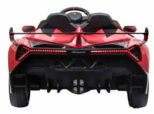 Masinuta electrica 4 x 4 Premier Lamborghini Veneno, 12V, roti cauciuc EVA, scaun piele ecologica, rosu [5]