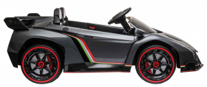 Masinuta electrica 4 x 4 Premier Lamborghini Veneno, 12V, roti cauciuc EVA, scaun piele ecologica, argintiu [5]