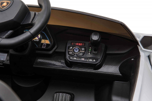 Masinuta electrica 4 x 4 Premier Lamborghini Veneno, 12V, roti cauciuc EVA, scaun piele ecologica, argintiu [3]