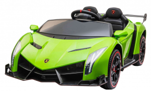 Masinuta electrica 4 x 4 Premier Lamborghini Veneno, 12V, roti cauciuc EVA, scaun piele ecologica, verde [0]