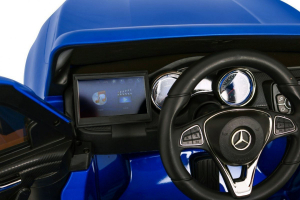 Masinuta electrica 4 x 4 Premier Mercedes X-Class, 12V, ecran LCD, MP4, roti cauciuc EVA, scaun piele ecologica, albastru [9]