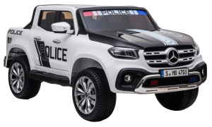 Masinuta electrica 4 x 4 Premier Mercedes X-Class Police, 12V, roti cauciuc EVA, scaun piele ecologica, alb [7]