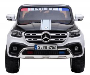 Masinuta electrica 4 x 4 Premier Mercedes X-Class Police, 12V, roti cauciuc EVA, scaun piele ecologica, alb [1]