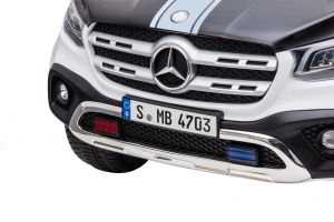 Masinuta electrica 4 x 4 Premier Mercedes X-Class Police, 12V, roti cauciuc EVA, scaun piele ecologica, alb [11]