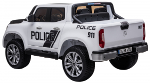 Masinuta electrica 4 x 4 Premier Mercedes X-Class Police, 12V, roti cauciuc EVA, scaun piele ecologica, alb [4]
