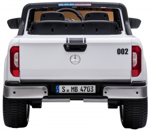 Masinuta electrica 4 x 4 Premier Mercedes X-Class Police, 12V, roti cauciuc EVA, scaun piele ecologica, alb [5]