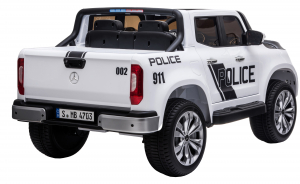 Masinuta electrica 4 x 4 Premier Mercedes X-Class Police, 12V, roti cauciuc EVA, scaun piele ecologica, alb [6]