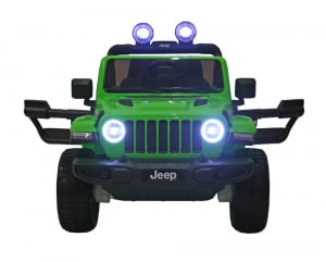 Masinuta electrica 4x4 Premier Jeep Wrangler Rubicon, 12V, roti cauciuc EVA, scaun piele ecologica, verde [2]