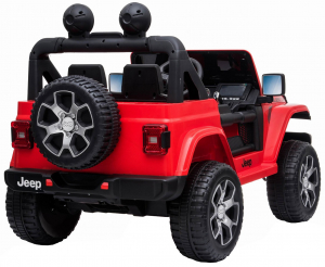 Masinuta electrica 4x4 Premier Jeep Wrangler Rubicon, 12V, roti cauciuc EVA, scaun piele ecologica, rosu [1]