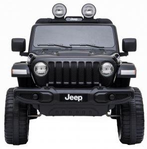 Masinuta electrica 4x4 Premier Jeep Wrangler Rubicon, 12V, roti cauciuc EVA, scaun piele ecologica, negru [1]