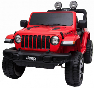 Masinuta electrica Jeep Wrangler Rubicon 12V, 2 motoare, roti EVA, scaun piele ecologica, rosu [6]
