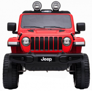 Masinuta electrica Jeep Wrangler Rubicon 12V, 2 motoare, roti EVA, scaun piele ecologica, rosu [7]