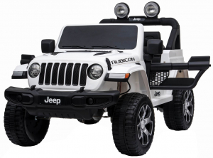 Masinuta electrica 4x4 Premier Jeep Wrangler Rubicon, 12V, roti cauciuc EVA, scaun piele ecologica, alb [3]