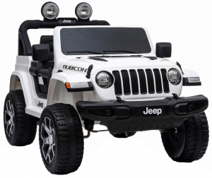 Masinuta electrica 4x4 Premier Jeep Wrangler Rubicon, 12V, roti cauciuc EVA, scaun piele ecologica, alb [9]
