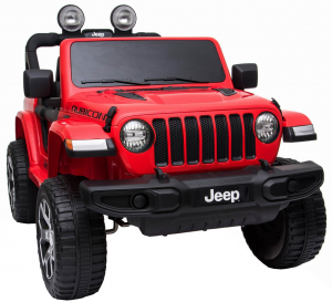 Masinuta electrica 4x4 Premier Jeep Wrangler Rubicon, 12V, roti cauciuc EVA, scaun piele ecologica, rosu [18]