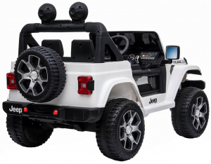 Masinuta electrica 4x4 Premier Jeep Wrangler Rubicon, 12V, roti cauciuc EVA, scaun piele ecologica, alb [11]