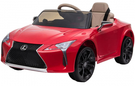 Masinute electrice - Masinuta electrica Premier Lexus LC 500, 12V, roti cauciuc EVA, scaun piele ecologica, rosu