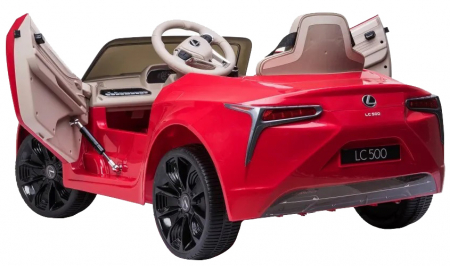 Masinuta electrica Premier Lexus LC 500, 12V, roti cauciuc EVA, scaun piele ecologica, rosu [3]