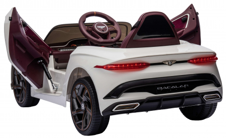 Masinuta electrica 4x4 Premier Bentley Bacalar, 12V, roti cauciuc EVA, scaun piele ecologica, alb [20]