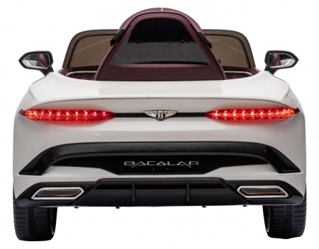Masinuta electrica 4x4 Premier Bentley Bacalar, 12V, roti cauciuc EVA, scaun piele ecologica, alb [7]