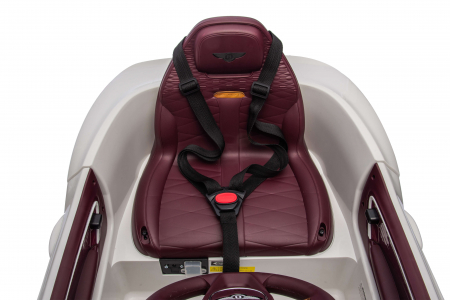 Masinuta electrica 4x4 Premier Bentley Bacalar, 12V, roti cauciuc EVA, scaun piele ecologica, alb [55]