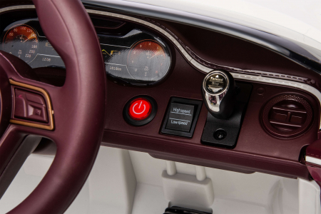Masinuta electrica 4x4 Premier Bentley Bacalar, 12V, roti cauciuc EVA, scaun piele ecologica, alb [26]