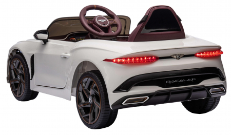 Masinuta electrica 4x4 Premier Bentley Bacalar, 12V, roti cauciuc EVA, scaun piele ecologica, alb [6]