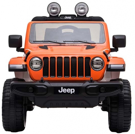 Masinuta electrica 4x4 Premier Jeep Wrangler Rubicon, 10.8V baterie Li-Ion, roti cauciuc EVA, scaun piele ecologica, portocaliu [11]
