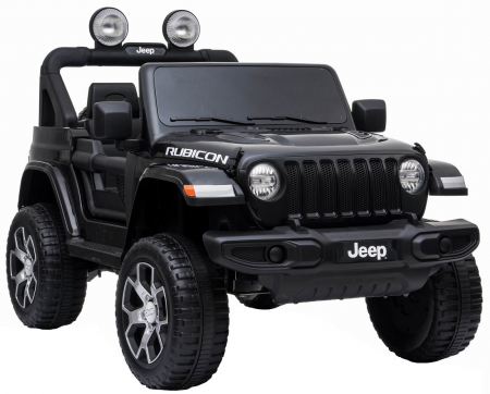 Masinuta electrica 4x4 Premier Jeep Wrangler Rubicon, 10.8V baterie Li-Ion, roti cauciuc EVA, scaun piele ecologica, negru [8]