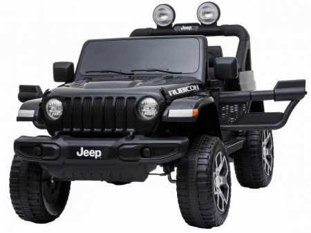 Masinuta electrica 4x4 Premier Jeep Wrangler Rubicon, 10.8V baterie Li-Ion, roti cauciuc EVA, scaun piele ecologica, negru [10]