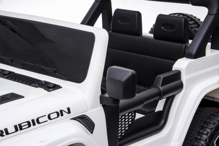 Masinuta electrica 4x4 Premier Jeep Wrangler Rubicon, 10.8V baterie Li-Ion, roti cauciuc EVA, scaun piele ecologica, alb [16]