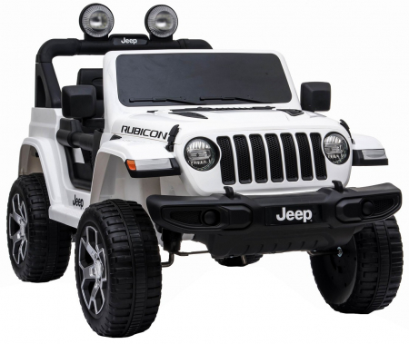 Masinuta electrica 4x4 Premier Jeep Wrangler Rubicon, 10.8V baterie Li-Ion, roti cauciuc EVA, scaun piele ecologica, alb [8]
