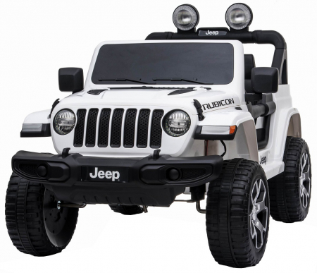 Masinuta electrica 4x4 Premier Jeep Wrangler Rubicon, 10.8V baterie Li-Ion, roti cauciuc EVA, scaun piele ecologica, alb [1]