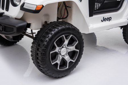 Masinuta electrica 4x4 Premier Jeep Wrangler Rubicon, 10.8V baterie Li-Ion, roti cauciuc EVA, scaun piele ecologica, alb [15]