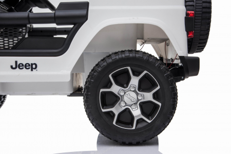 Masinuta electrica 4x4 Premier Jeep Wrangler Rubicon, 10.8V baterie Li-Ion, roti cauciuc EVA, scaun piele ecologica, alb [14]