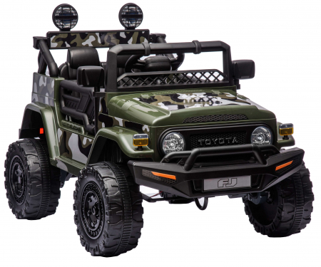 Masinuta electrica Premier Toyota FJ Cruiser, 12V, roti cauciuc EVA, scaun piele ecologica, camuflaj [12]
