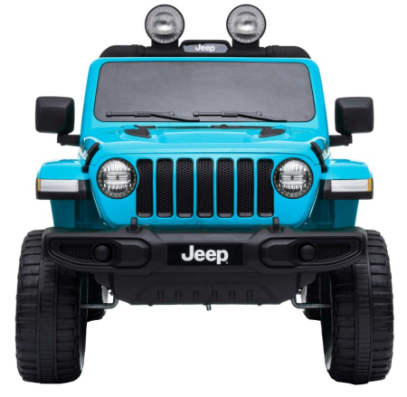 Masinuta electrica 4x4 Premier Jeep Wrangler Rubicon, 12V, roti cauciuc EVA, scaun piele ecologica, turcoaz [3]