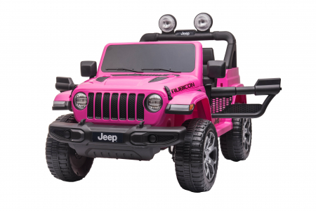 Masinuta electrica 4x4 Premier Jeep Wrangler Rubicon, 12V, roti cauciuc EVA, scaun piele ecologica, roz [10]