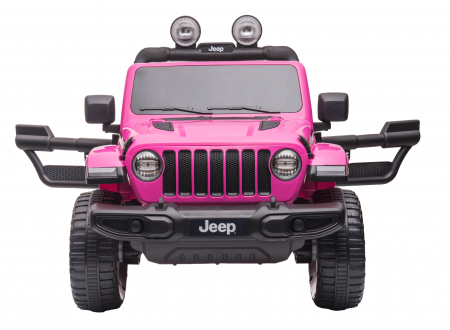 Masinuta electrica 4x4 Premier Jeep Wrangler Rubicon, 12V, roti cauciuc EVA, scaun piele ecologica, roz [9]