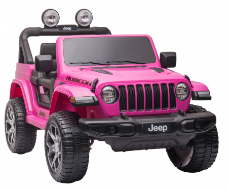 Masinuta electrica 4x4 Premier Jeep Wrangler Rubicon, 12V, roti cauciuc EVA, scaun piele ecologica, roz [8]