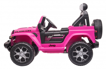 Masinuta electrica 4x4 Premier Jeep Wrangler Rubicon, 12V, roti cauciuc EVA, scaun piele ecologica, roz [4]