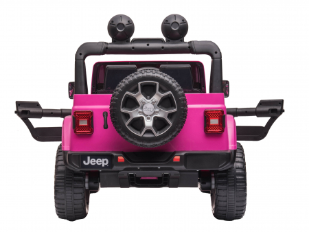 Masinuta electrica 4x4 Premier Jeep Wrangler Rubicon, 12V, roti cauciuc EVA, scaun piele ecologica, roz [11]