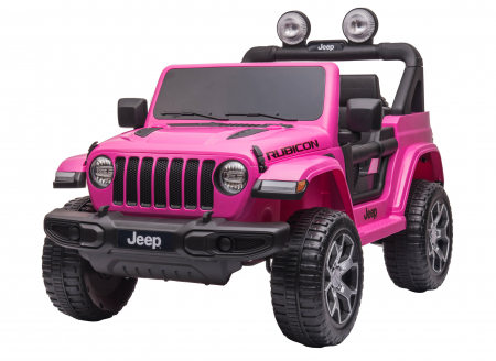 Masinuta electrica 4x4 Premier Jeep Wrangler Rubicon, 12V, roti cauciuc EVA, scaun piele ecologica, roz [3]