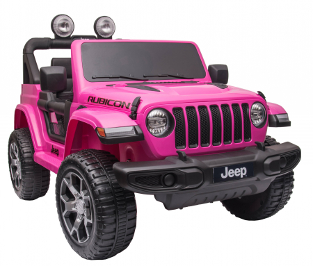 Masinuta electrica 4x4 Premier Jeep Wrangler Rubicon, 12V, roti cauciuc EVA, scaun piele ecologica, roz [14]