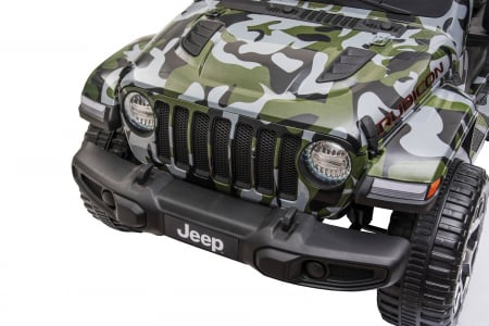 Masinuta electrica 4x4 Premier Jeep Wrangler Rubicon, 12V, roti cauciuc EVA, scaun piele ecologica, camuflaj [20]