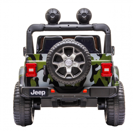 Masinuta electrica 4x4 Premier Jeep Wrangler Rubicon, 12V, roti cauciuc EVA, scaun piele ecologica, camuflaj [6]