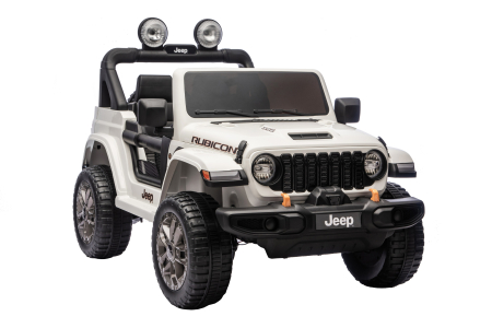 Masinuta electrica 4x4 Premier Jeep Wrangler Rubicon, 24V, 4x200W, roti cauciuc EVA, scaun piele ecologica, alb [13]